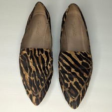 Madewell Lou Loafer Flats Animal print Calf Hair Tiger F5100 Women's 8M