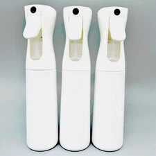 Continuous Mist Water Sprayer 200ml Hair Spray Bottles Barber # White 3PK