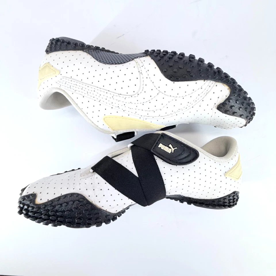 Puma Mostro Perforated Leather Women Sneakers Size 7 White Black 341953 03 Y2K - Image 4 of 4