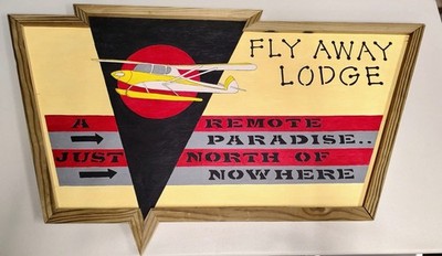 Original Artwork Primitive Outsider Naive Acrylic Painting On Wood Sign