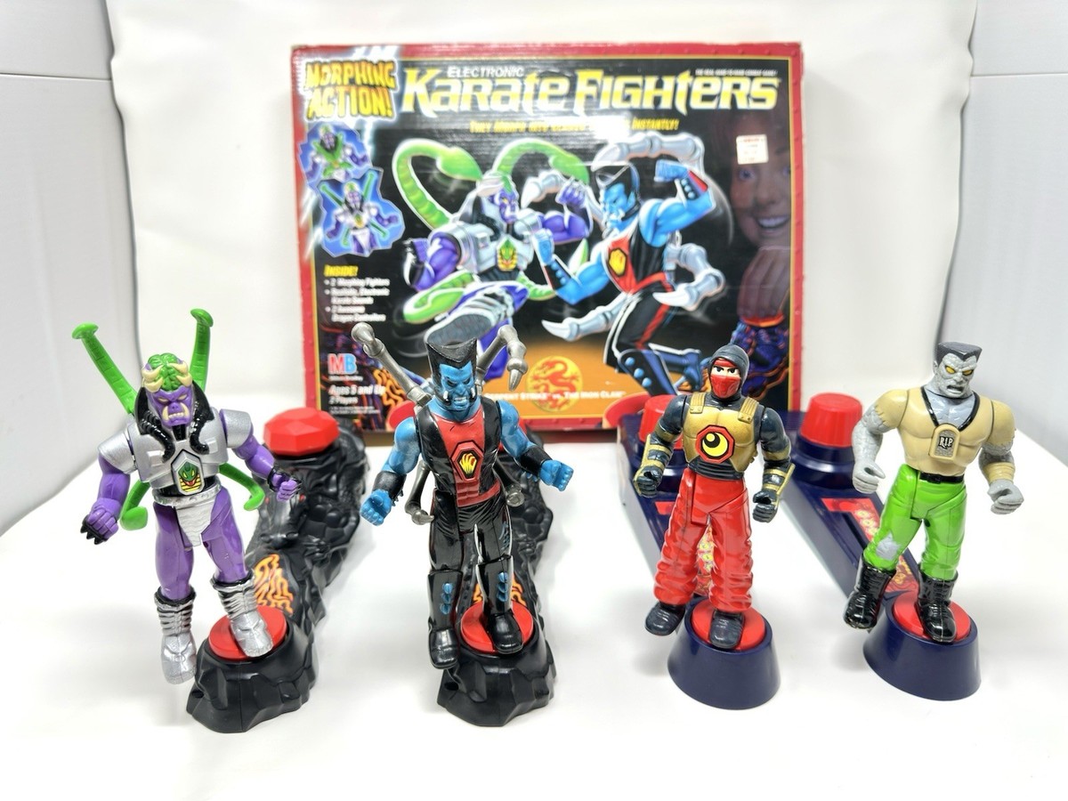 KB Toys Electronic Karate Fighters Milton Bradley 2 Sets Tested