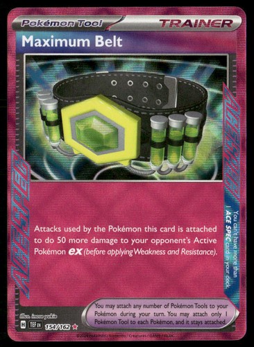 MAXIMUM BELT 154/162 ACE SPEC TEMPORAL FORCES POKEMON HOLO NM