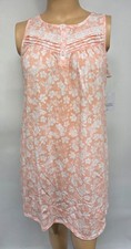 NWT Croft  Barrow Sleeveless Knit Cotton Blend Nightgown Peach Butterfly M