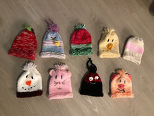 LOT OF 9 : BABY GIRLS SILLY ANIMAL HATS.. SIZE NB-18 MO...NEW  