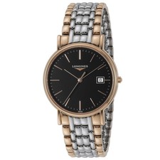 Unused LONGINES Presense L4.790.1.59.7 Black Stainless Steel Women Watch in Box