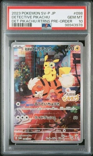 2023 Pokemon SV-P Japanese Detective Pikachu #098/SV-P PSA 10