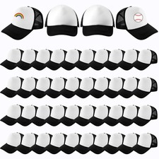 40/60 Pack Trucker Hat Bulk, Sublimation Blank Baseball Caps for Boys Girls P...