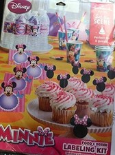 Kit de etiquetas de comida bebida decoración fiesta cumpleaños niños Minnie Mouse Dream Disney