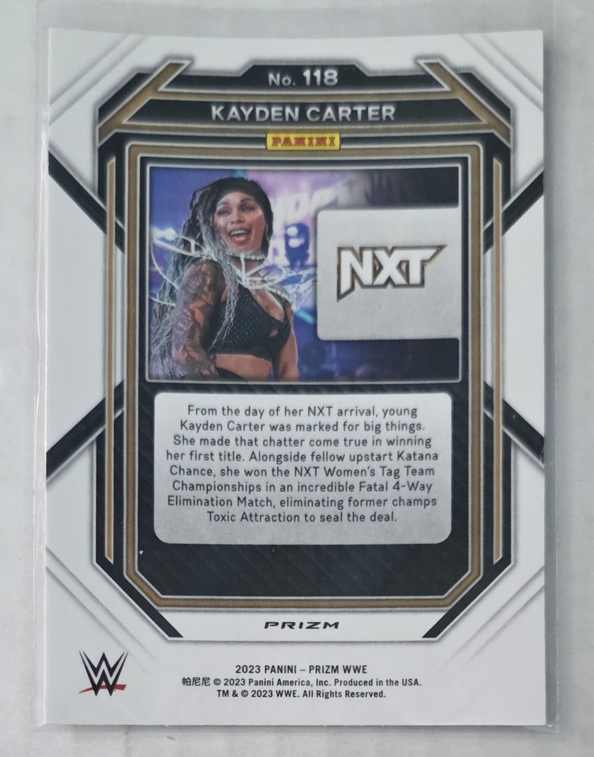2023 Panini Prizm WWE - Kayden Carter #118 Ruby Red Wave Prizm view 2