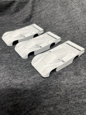 (3) Porsche 962 Slot Car White Primed Painting Blanks in HO Scale