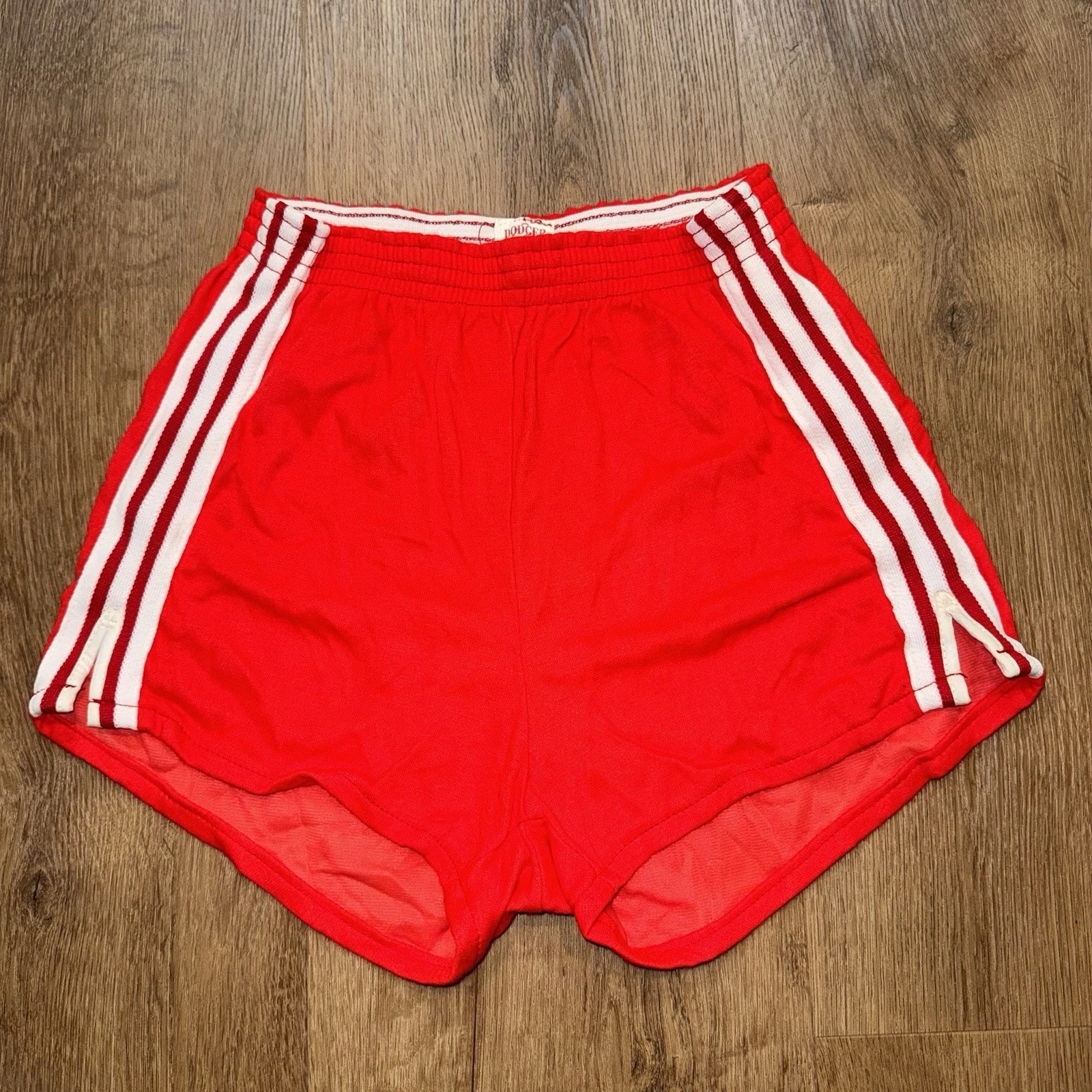 Vintage 70s 80s Gym Shorts Mens Dodger Track Running Athletic Red Striped Medium
Opens in a new wind