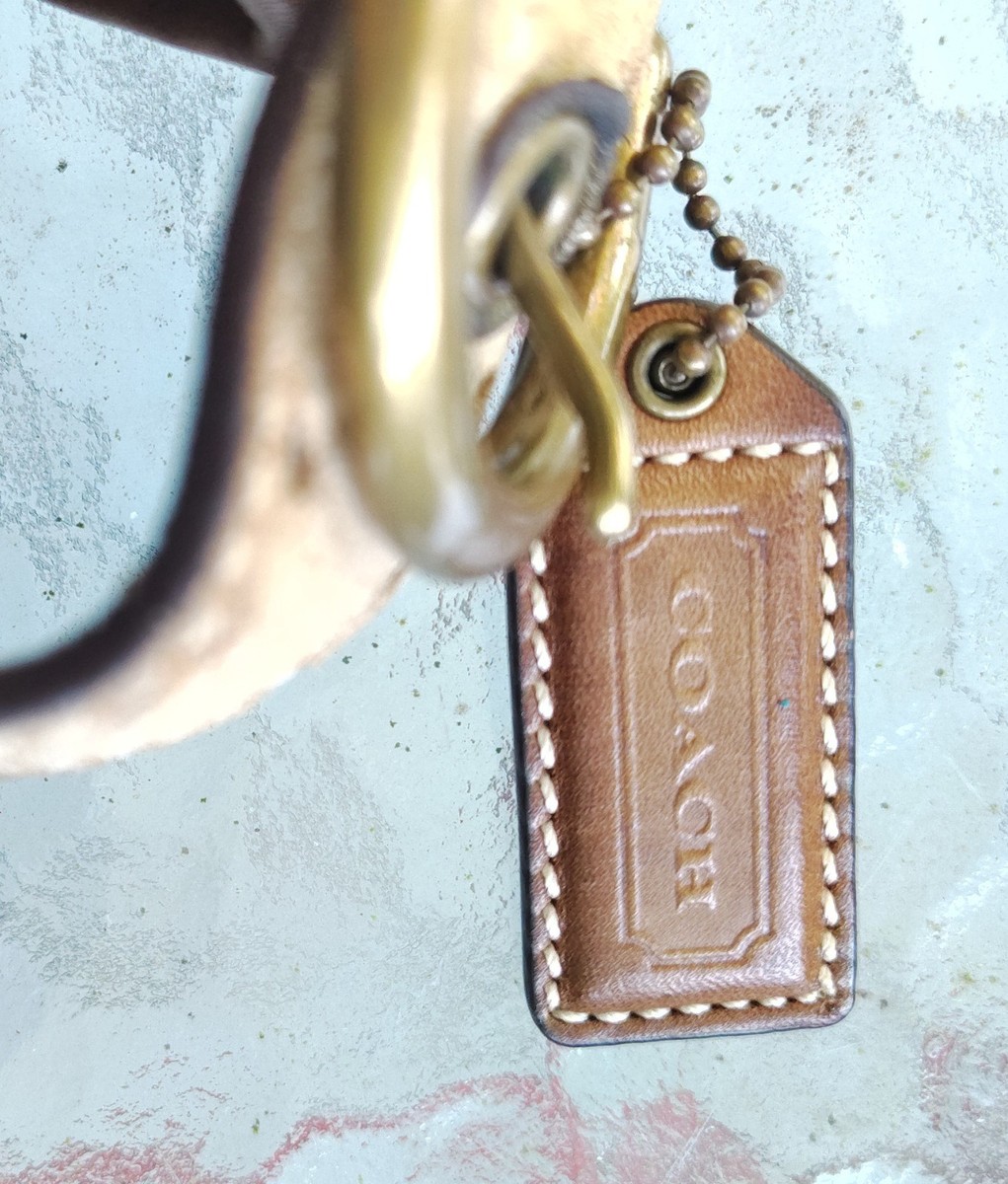 Coach MEDIUM 9451 Vintage Y2K Soho Beige Signature C Canvas Rivet