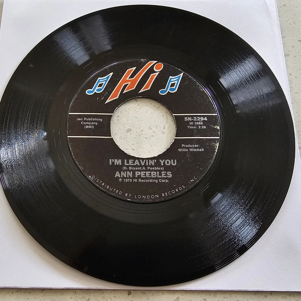 Ann Peebles (e) Come To Mama / I'm Leavin' You - Original 1975 Soul Funk US 7" - Image 2 of 4