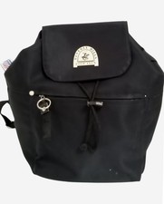 Beverly Hills Polo Club Backpack Bag Black Drawstring Logo