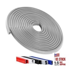 16.5FT 5M Universal Car Door Edge Protector Guards, No-Glue 16.5Ft Grey