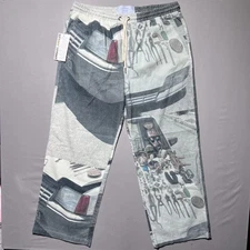 NWT Jungles Jungles Yard Sale Corduroy Pants Mens 2XL Gray Drawstring