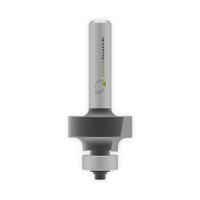 Systemshop24 Abrundfräser mit auslaufender Schneide HM Z2 D22,7mm R3mm S8mm RL