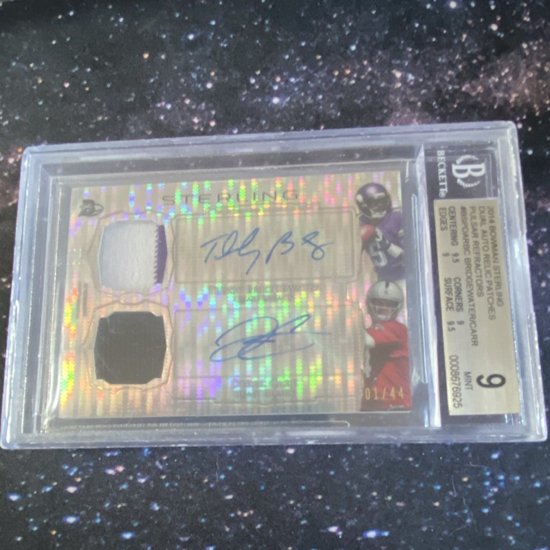 2014 Bowman Sterling Bridgewater/Carr Dual Patch Auto 01/44 BGS 9