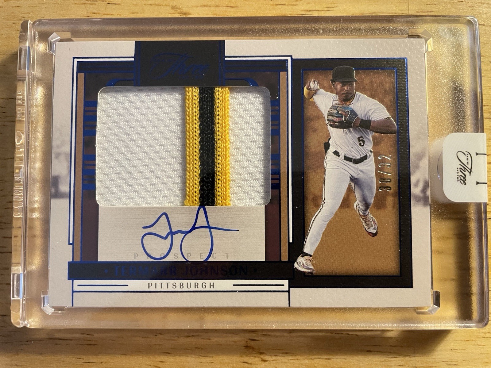 2023 Panini Three And Two Termarr Johnson FACTORY ENCASED Jersey Patch Auto /32