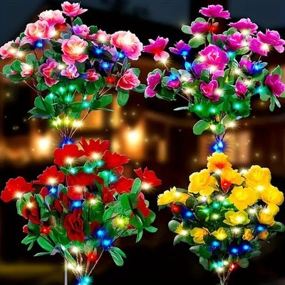 Memorial Garden Bloom Lights   Featuring Ultra-Realistic Artificial Petals