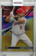 2021 Topps Finest Los Angeles Angels Albert Pujols Base Gold Refractor 49/50