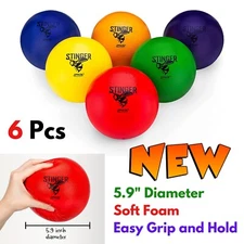 Foam Dodgeballs Set Low Bounce Soft Skin for Adult Kids Playground Throwing Game