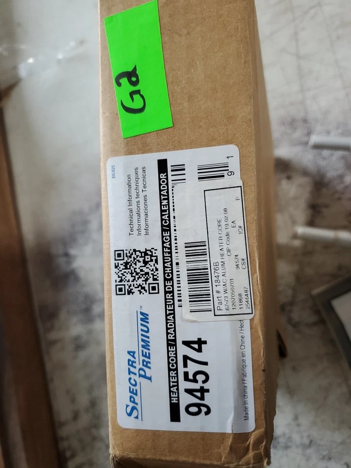 Spectra Premium Heater Core 94574 para 1967 Ford Mustang com AC Novo - Imagem 2 de 4