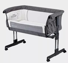Mika Micky Bedside Sleeper Portable Crib Bassinet  Sheet Bundle- Charcoal Grey