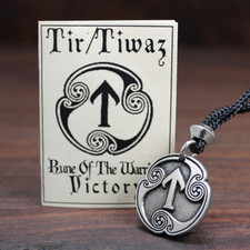 Pewter Tir Victory Rune Pendant Norse Viking ...