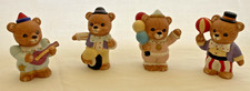 Set of 4 Circus Clown Bear Figurines - Homco 1449