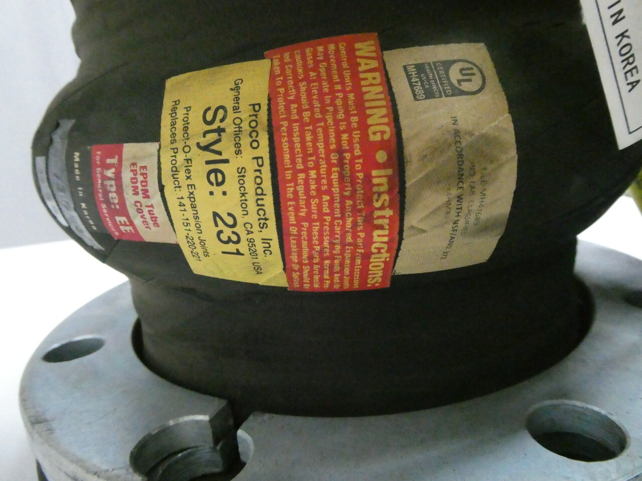 Proco 231 Protectoflex joint d'expansion au nitrile 11 pouces x 6