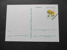 Specimen Postkarte: 6.4.1990 - Nr. 397 - Frühlings-Adonis - € 220,-- !!