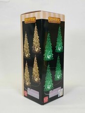 Lemax 2019 Crystal Light 4.75" Model Christmas Tree Set of 4 95418 LED 3 Color