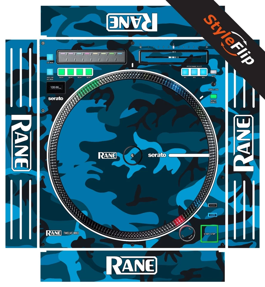 Rane TWELVE MKII Skin | Blue Camo | Protective Decal | StyleFlip Skins