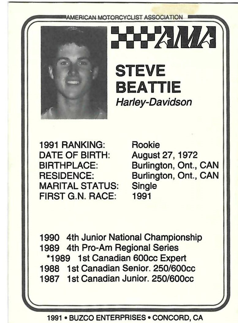 AMA FLAT/DIRT TRACK TT H-D XR750 MOTORCYCLE RACER 16T STEVE