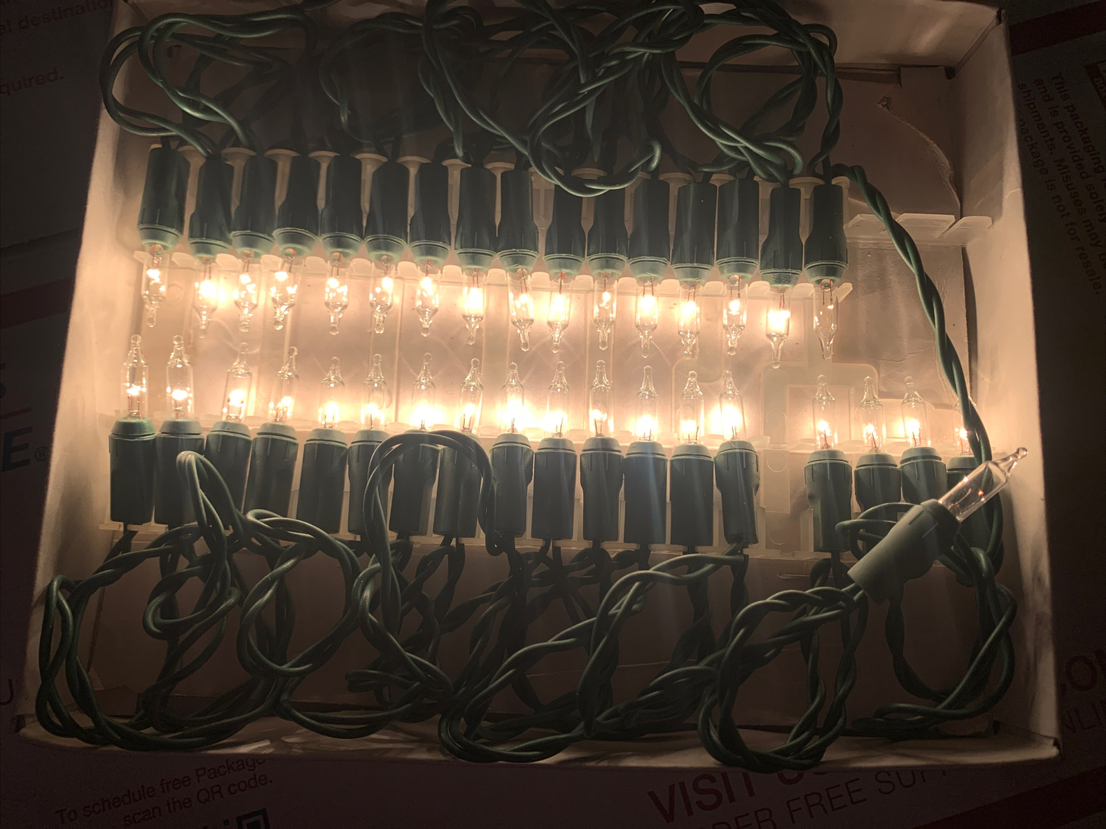 🎄Vintage Christmas Lights Flashing or Non Straight Line Clear 35