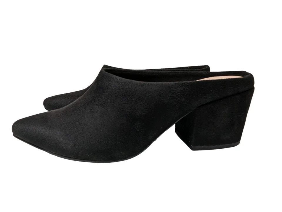 Allegra K Women's Pointed Toe Slip On Block Heel Slide Mules Size 5.5 VERY CLEAN - Image 2 of 4