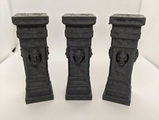 3x Stone Faced Pillars Columns Posts 28mm 1:56 Wargames Miniature Scatter Model