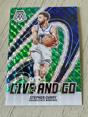 2023-24 Panini Mosaic Stephen Curry Give and Go Green Mosaic