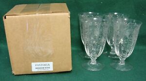Ice Tea Glasses SET OF FOUR More Items Avail Fostoria HOLLY 6030 Mint in BOX