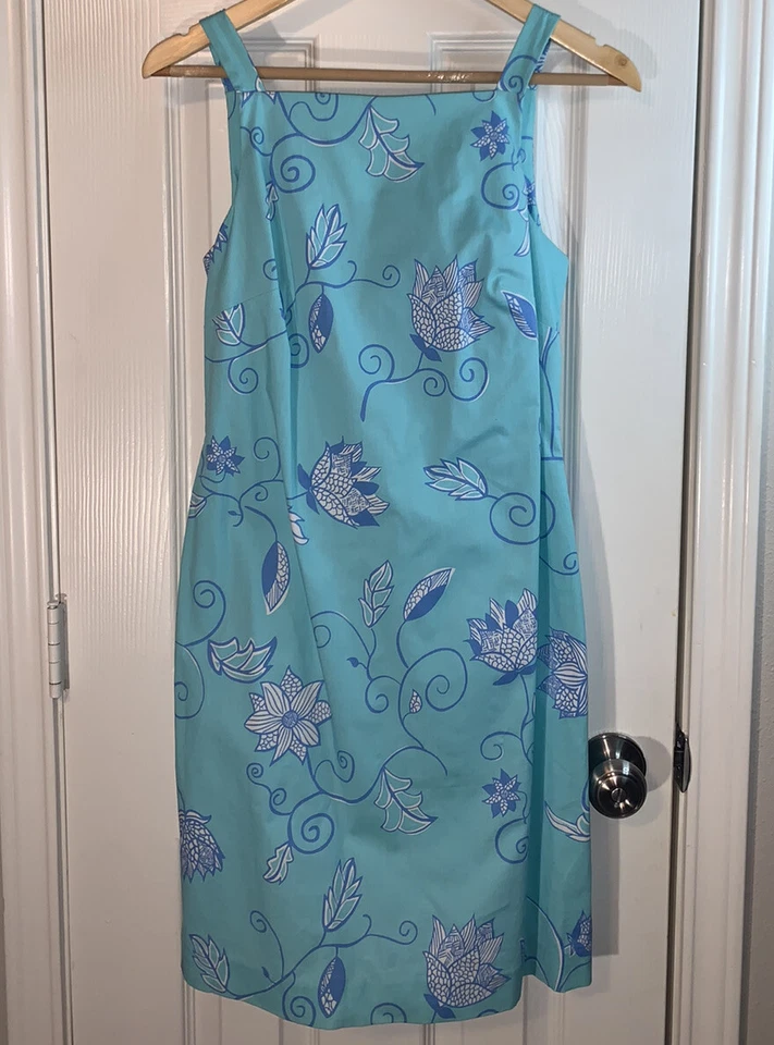 Vestido recto de verano TIBI estampado floral sin mangas vintage etiqueta verde 4 Foto 2 de 4