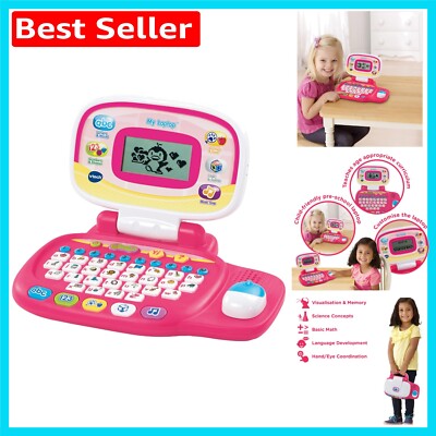 Kinderfreundlicher interaktiver Laptop - 30 Lernspiele für 3-5 Jahre, Pink Edition