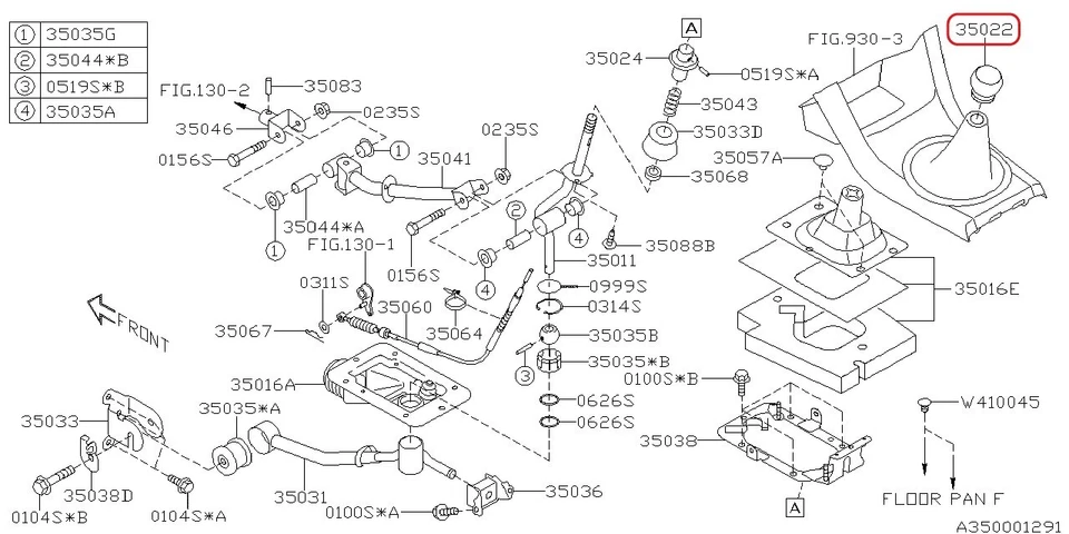 Subaru Genuine WRX STI RED Stitched Leather Gear Shift Knob 35022VA010 OEM - Image 3 of 4