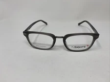 INSIGHTS EYEWEAR 2003 49/20/145 GRAY CRYSTAL FLEX HINGE EYEGLASSES S349