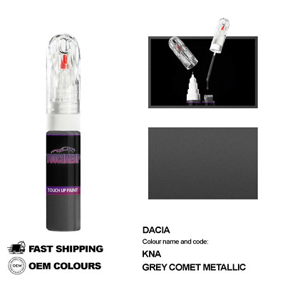 FÜR DACIA GREY COMET KNA Touch Up Lackstift Pinsel Fix Kit Kratzer Chip Set M...