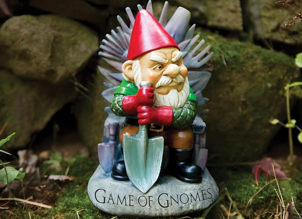 Game of Gnomes Garden Statue – Funny Outdoor Gnome, Yard Decor, Lawn Ornament - Image 3 of 4