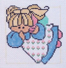 Summer Angel Hand Painted Needlepoint Canvas