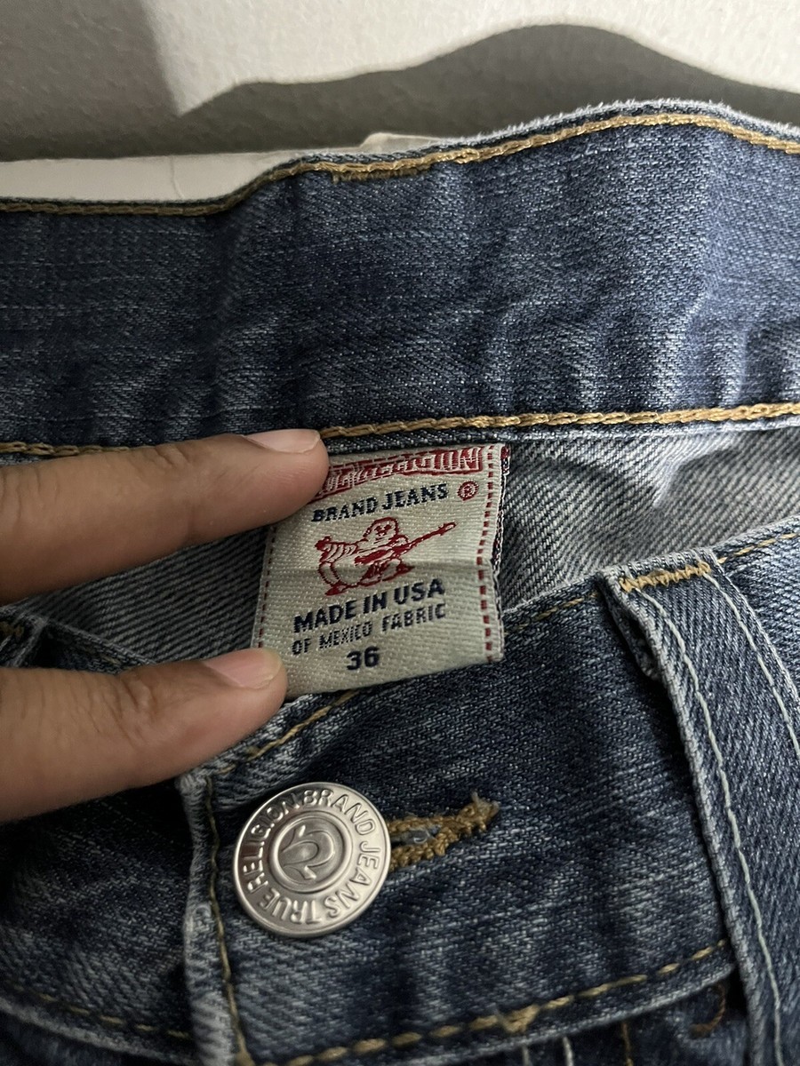 True Religion Jeans Mens 36 Ricky Straight Leg Denim