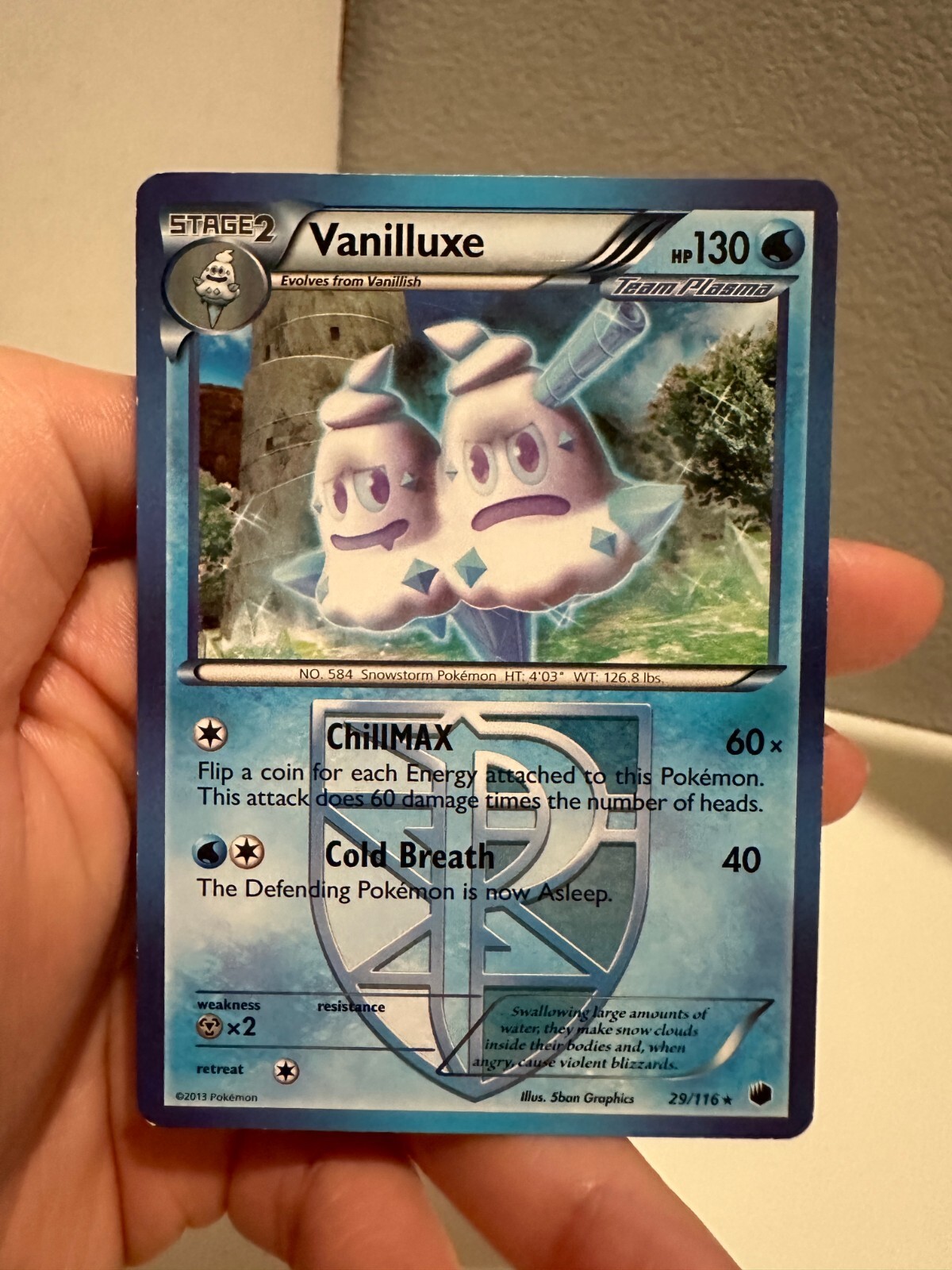 Pokemon Plasma Freeze Vanilluxe (Team Plasma) #29/116 Rare LP 0420#105