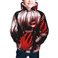 Tokyo Ghoul Cartoon Hoodie Teens Sweatshirt Pullover Novelty Hoody Party Gifts